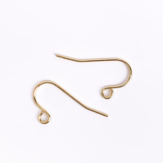 French Hooks - 18K Gold Plated - 21 x 11 mm - 10 pcs