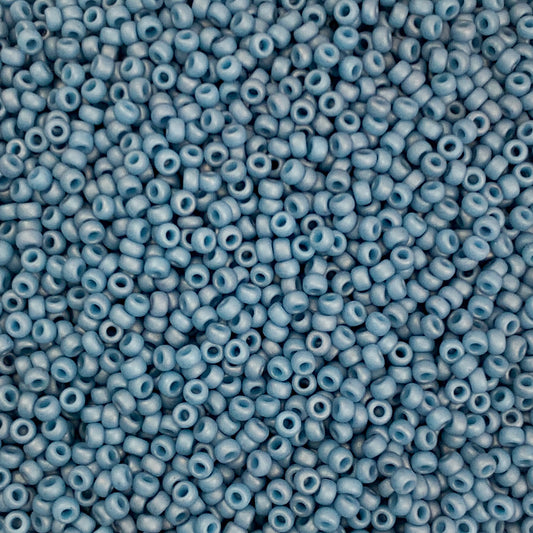 Blue Jeans - Miyuki Round Seed Beads (2038) | 11/0 Matte Denim Blue Finish | 10g