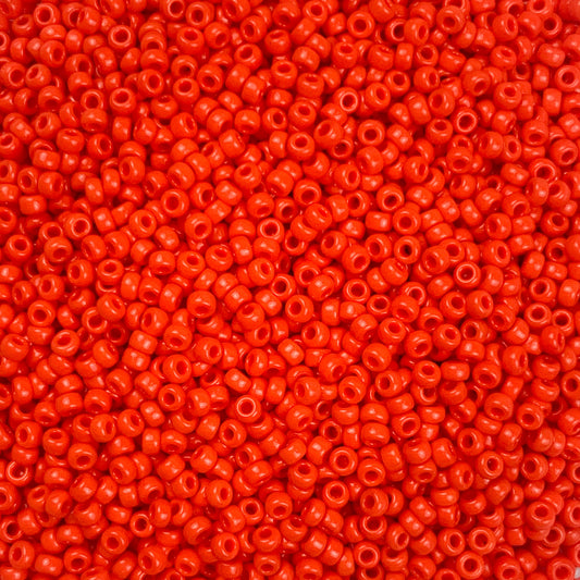 Cha-Cha - Miyuki Round Seed Beads (0407) | 11/0 Opaque Bright Red Finish | 10g