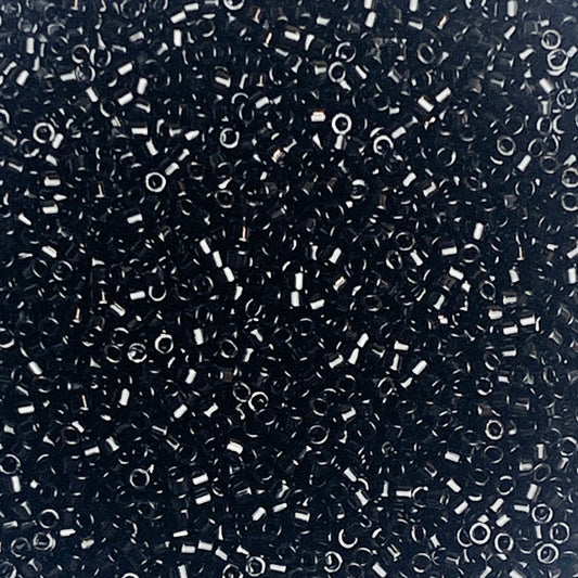 Obsidian - Miyuki Delica Beads (DB0010) | 11/0 Opaque Black | 5.2g