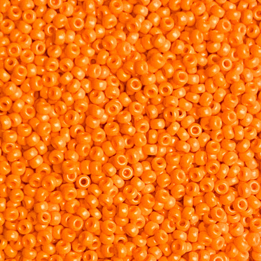 Tigger- Miyuki Round Seed Beads (0405) | 11/0 Opaque Orange | 10g