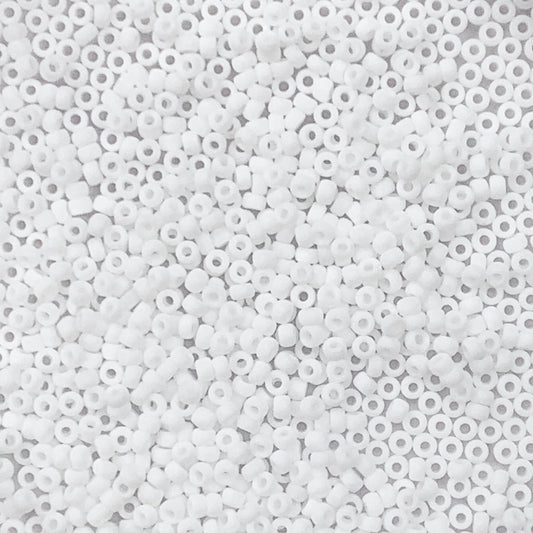 Matte Chalk White - Miyuki Round Seed Beads - 11/0 - 0402F