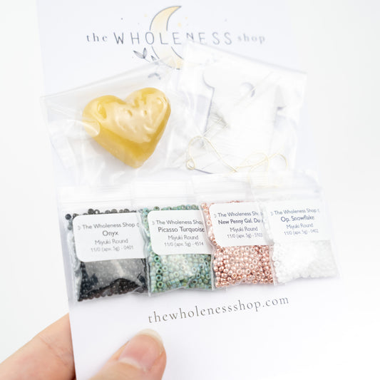 Boujee Beading Kit | Miyuki Seed Beads | 5g of 4 Bead Colors + FREE Pattern