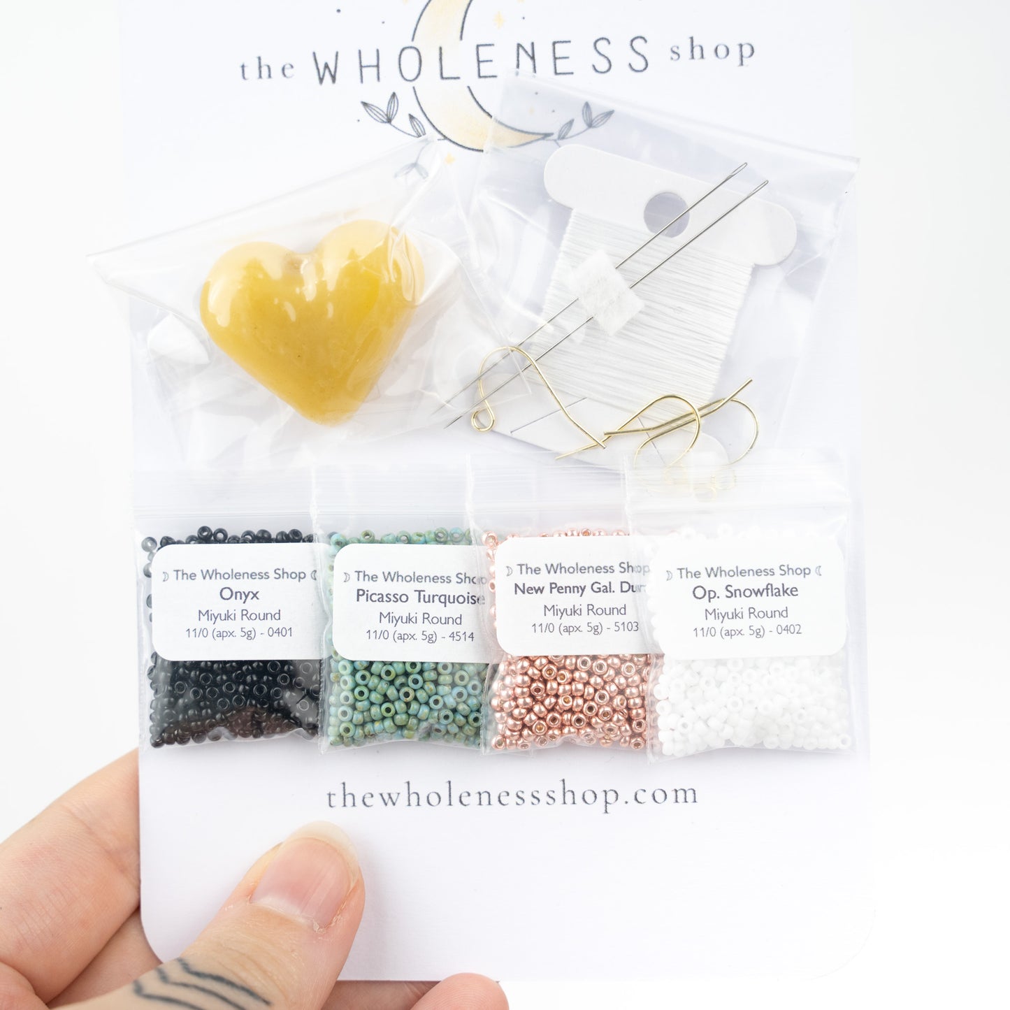 Boujee Beading Kit | Miyuki Seed Beads | 5g of 4 Bead Colors + FREE Pattern