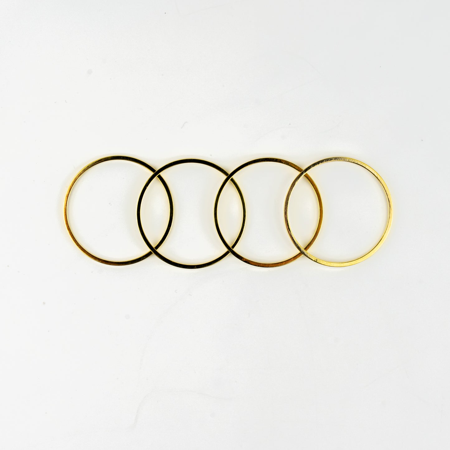 Circle Metal Connector Frames - Gold Plated - 30mm - 4 pcs