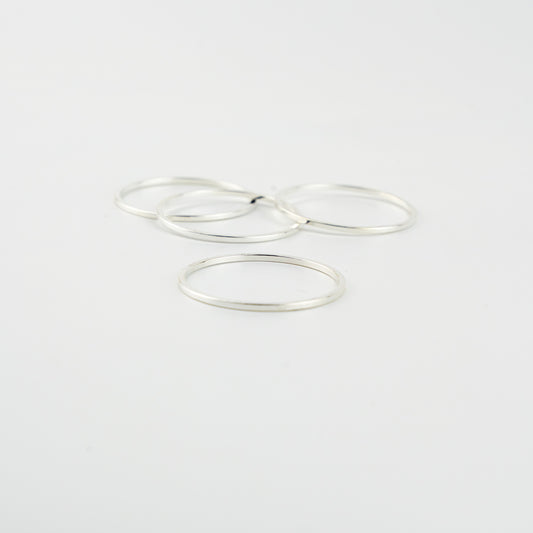 Circle Metal Connector Frames - Silver Plated - 30mm - 4 pcs