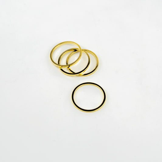 Circle Metal Connector Frames - Gold Plated - 20mm - 4 pcs