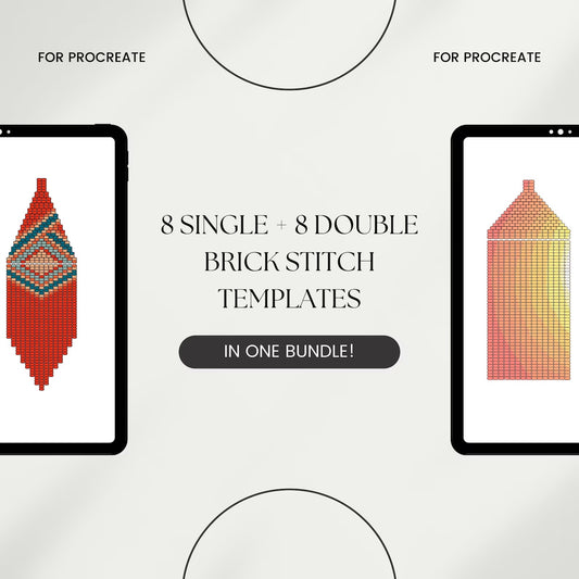 BUNDLE 16 Fringe Earring Beading Templates for Tablet