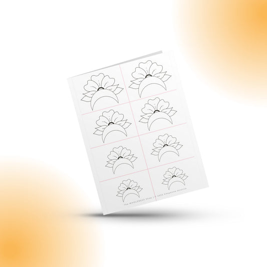 Crescent Moon Flower Beading Stencil