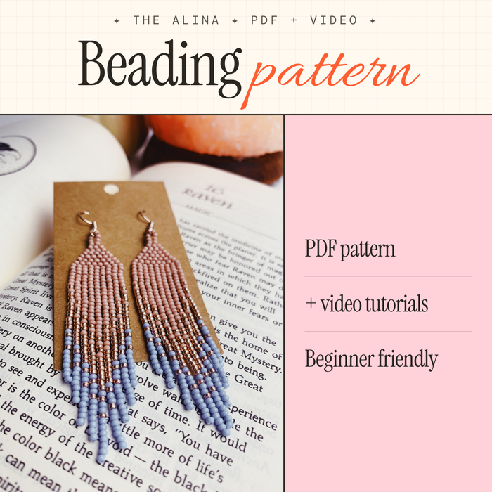 The “Alina” Pattern Beaded Fringe Earring PDF + Full Tutorial