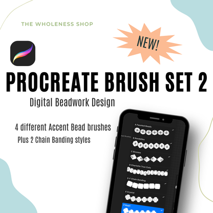 Procreate Bead Brush Sets for Digital Beadwork Designing