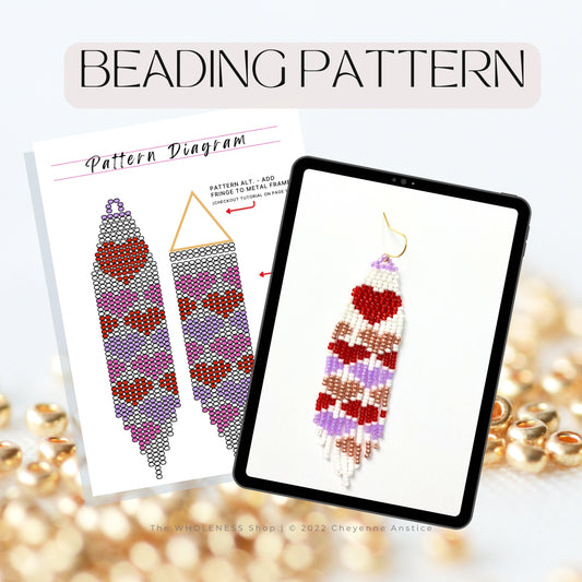 Carina Beaded Fringe Earring Pattern | Digital Download PDF