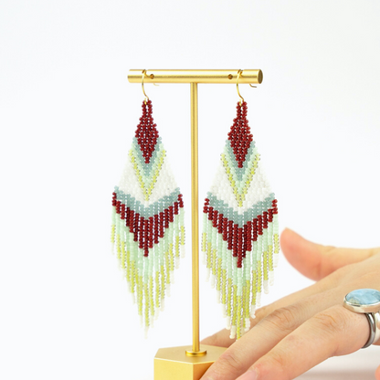 The "Mia" Pattern Beaded Fringe Earring PDF