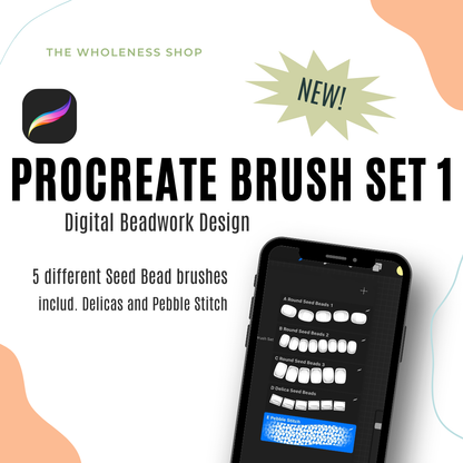 Procreate Bead Brush Sets for Digital Beadwork Designing