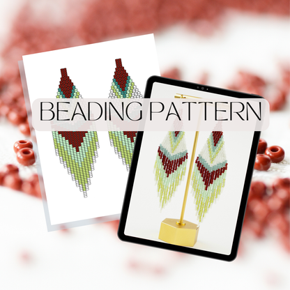 The "Mia" Pattern Beaded Fringe Earring PDF