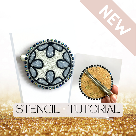 Exclusive Beaded Hair Clip Tutorial + Stencil