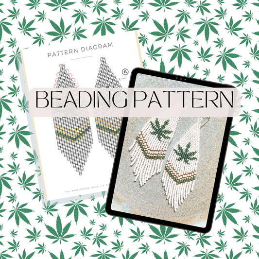 The "Ganja" Pattern Beaded Fringe Earrings