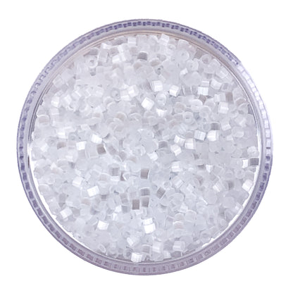 Sugar - Miyuki Delica Beads (DB0635V) | 11/0 White/Crystal Satin Finish | 5.2g