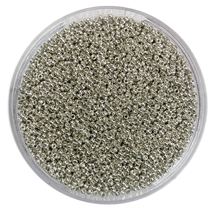 Diva - Miyuki Round Seed Beads (1051) | 11/0 Silver Metallic Finish | 10g