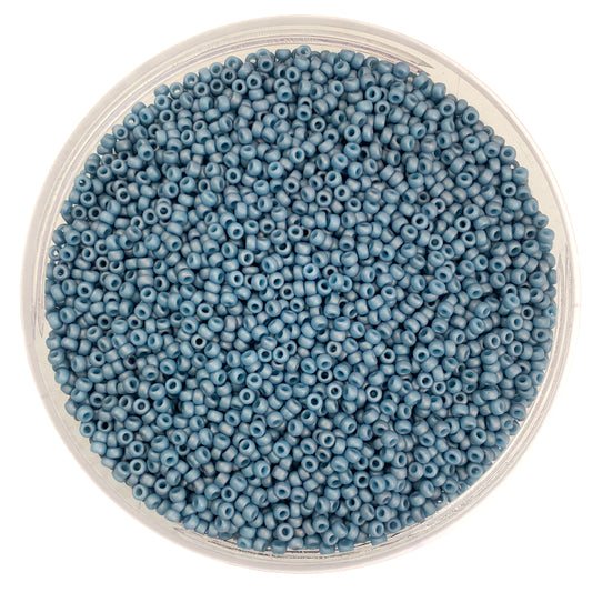 Blue Jeans - Miyuki Round Seed Beads (2038) | 11/0 Matte Denim Blue Finish | 10g