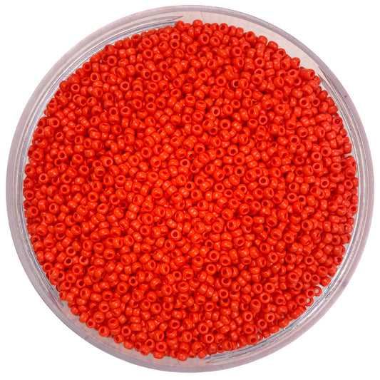 Cha-Cha - Miyuki Round Seed Beads (0407) | 11/0 Opaque Bright Red Finish | 10g