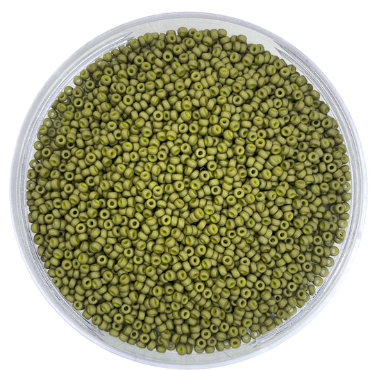 Thyme - Miyuki Round Seed Beads (2032) | 11/0 Matte Olive Green Finish | 10g