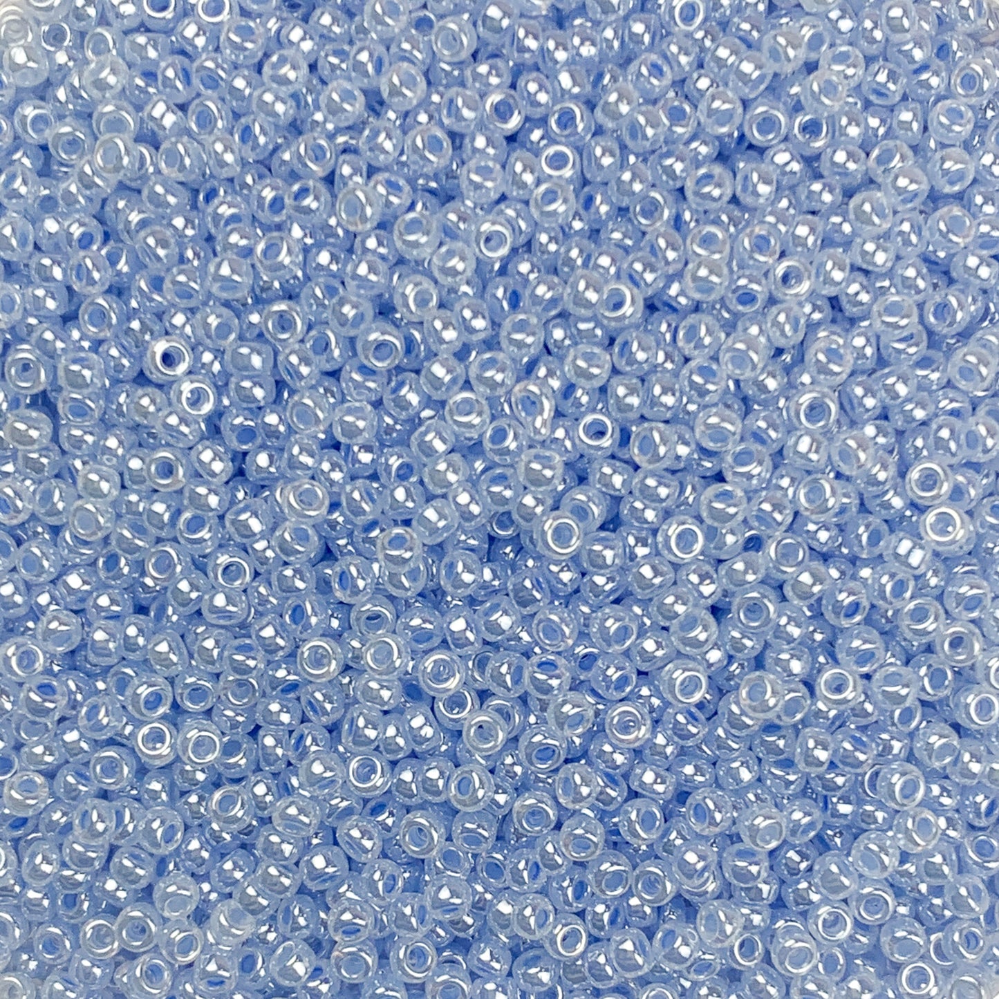 Frosty - Miyuki Round Seed Beads (0524) | 11/0 Luster Pale Blue Finish | 10g