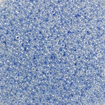 Frosty - Miyuki Round Seed Beads (0524) | 11/0 Luster Pale Blue Finish | 10g