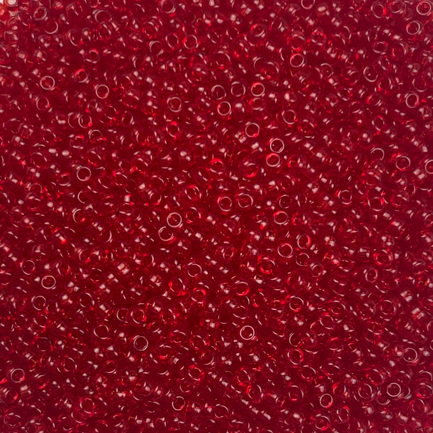 Cranberry - Miyuki Round Seed Beads (0141) | 11/0 Transparent Red Finish | 10g