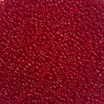 Cranberry - Miyuki Round Seed Beads (0141) | 11/0 Transparent Red Finish | 10g