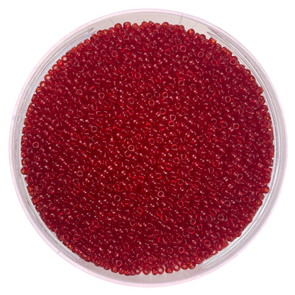 Cranberry - Miyuki Round Seed Beads (0141) | 11/0 Transparent Red Finish | 10g