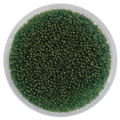 Pine - Miyuki Round Seed Beads (0306) | 11/0 Dark Green Metallic Finish | 10g