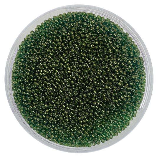 Pine - Miyuki Round Seed Beads (0306) | 11/0 Dark Green Metallic Finish | 10g