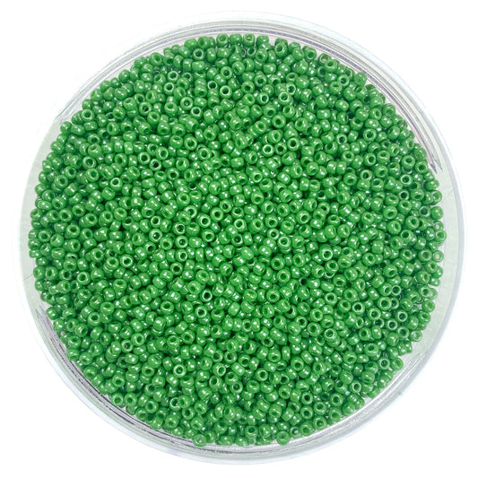 Evergreen - Miyuki Round Seed Beads (0431) | 11/0 Green Opaque Finish | 10g