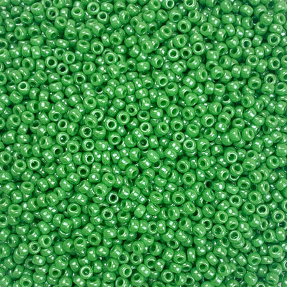 Evergreen - Miyuki Round Seed Beads (0431) | 11/0 Green Opaque Finish | 10g