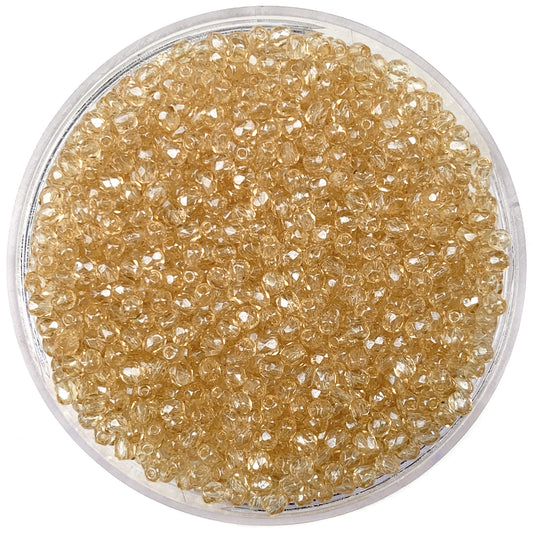 Crystal Honey - Czech Glass Fire Polished Beads - 3mm - FP03-236 - Gold