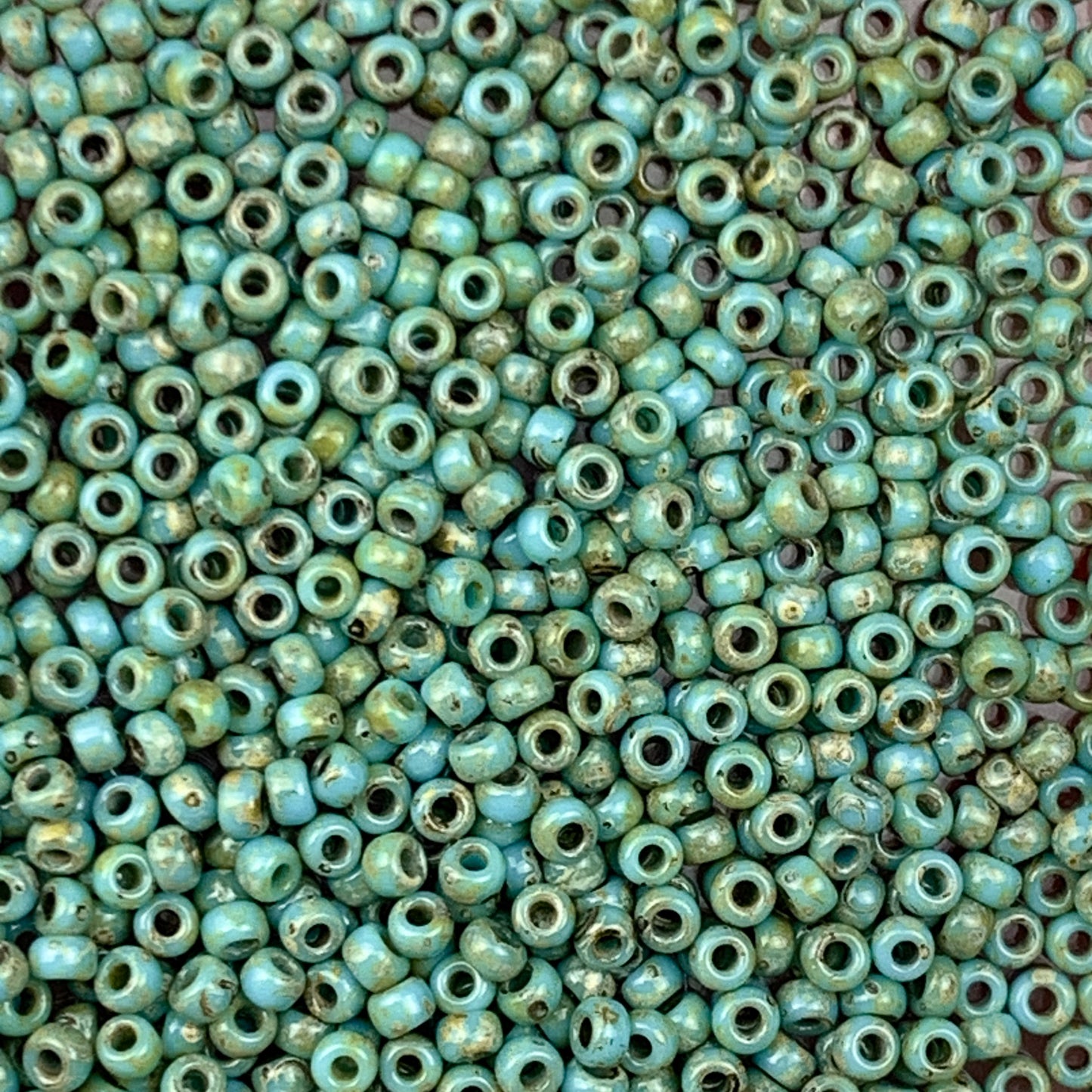 Picasso Turquoise - Miyuki Round Seed Beads - 11/0 - 4514 - Green/Blue