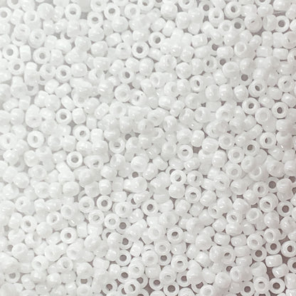 Opaque Snowflake - Miyuki Round Seed Beads - 11/0 - 0402 - White