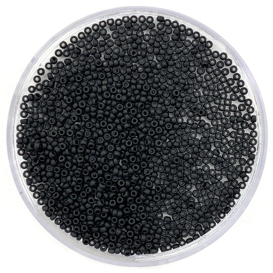Matte Coal - Miyuki Round Seed Beads - 11/0 - 0401F - Black