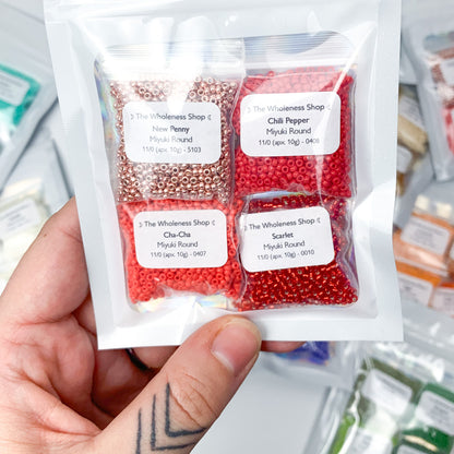 Mystery Miyuki Round Bead Bundle | 4 × 10g packs | Curated + discounted