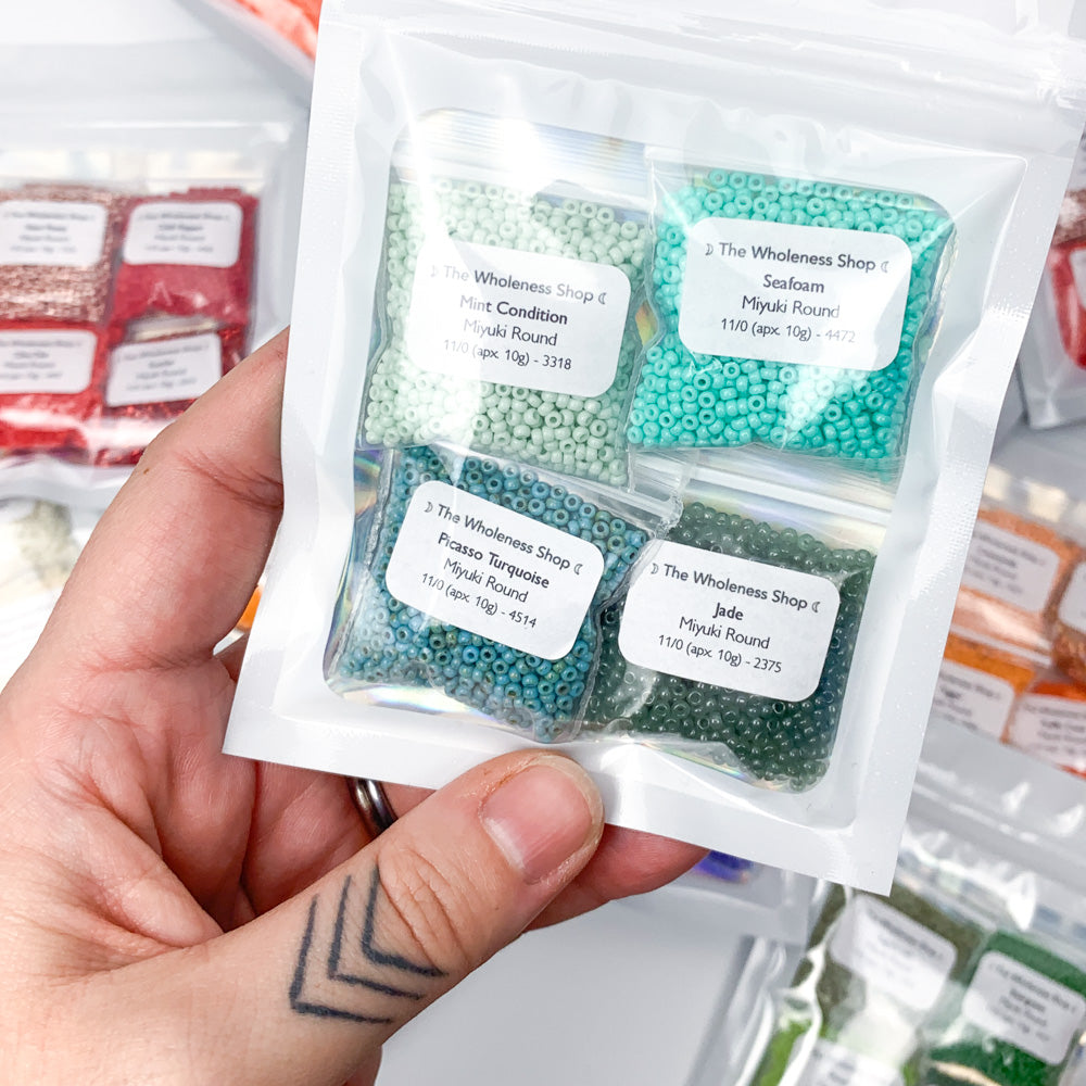 Mystery Miyuki Round Bead Bundle | 4 × 10g packs | Curated + discounted