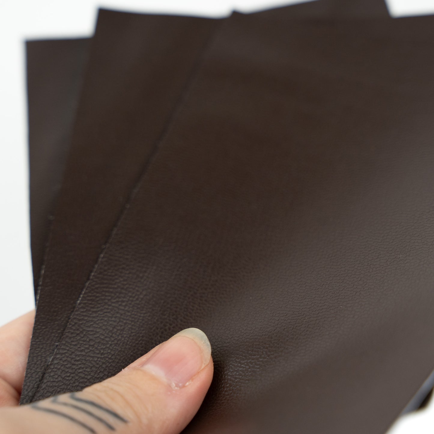 Faux Leather Backing Material | Chocolate Brown | Approx. 6x4 Inches