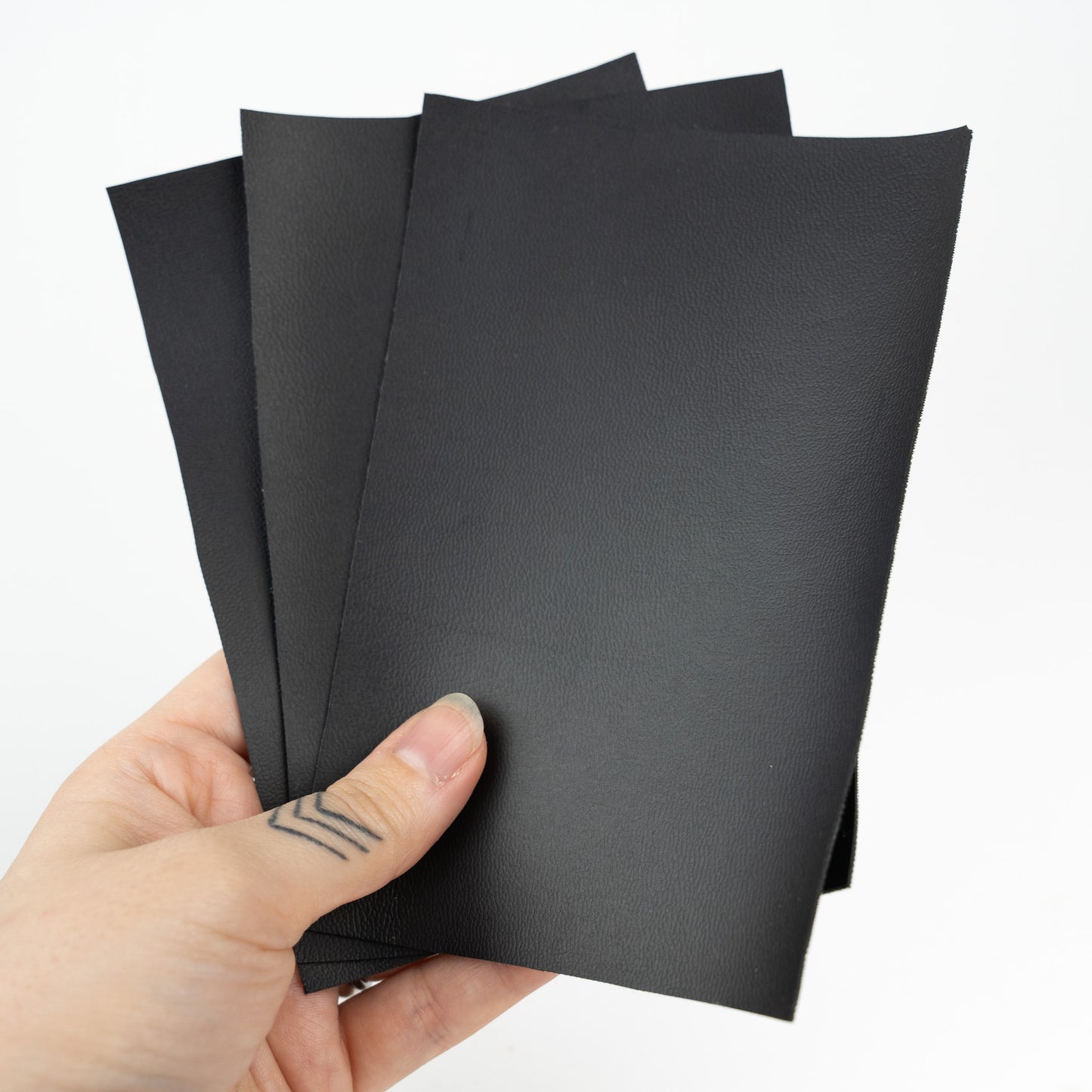 Faux Leather Backing Material | Black | Approx. 6x4 Inches