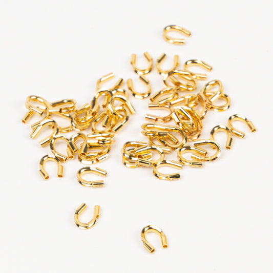 Wire Guards - 18K Gold Plated - 4mm - 10 pcs