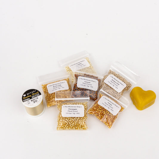 Golden Hour Beading Kit | 10g Each of 6 Rich, Warm Miyuki Seed Beads