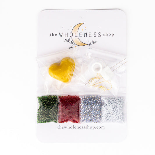 Mistletoe Beading Kit | Miyuki Seed Beads | 5g of 4 Festive Colors + FREE Pattern