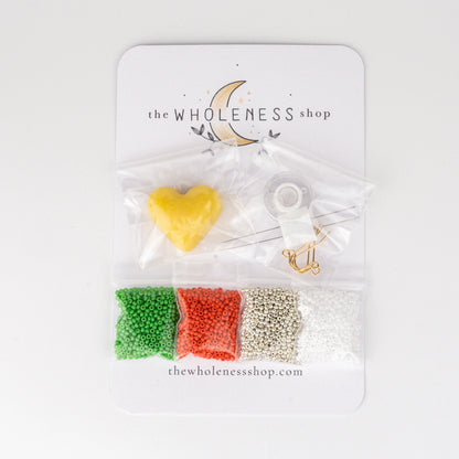 Holly Jolly Beading Kit | Miyuki Seed Beads | 5g of 4 Bead Colors + FREE Pattern