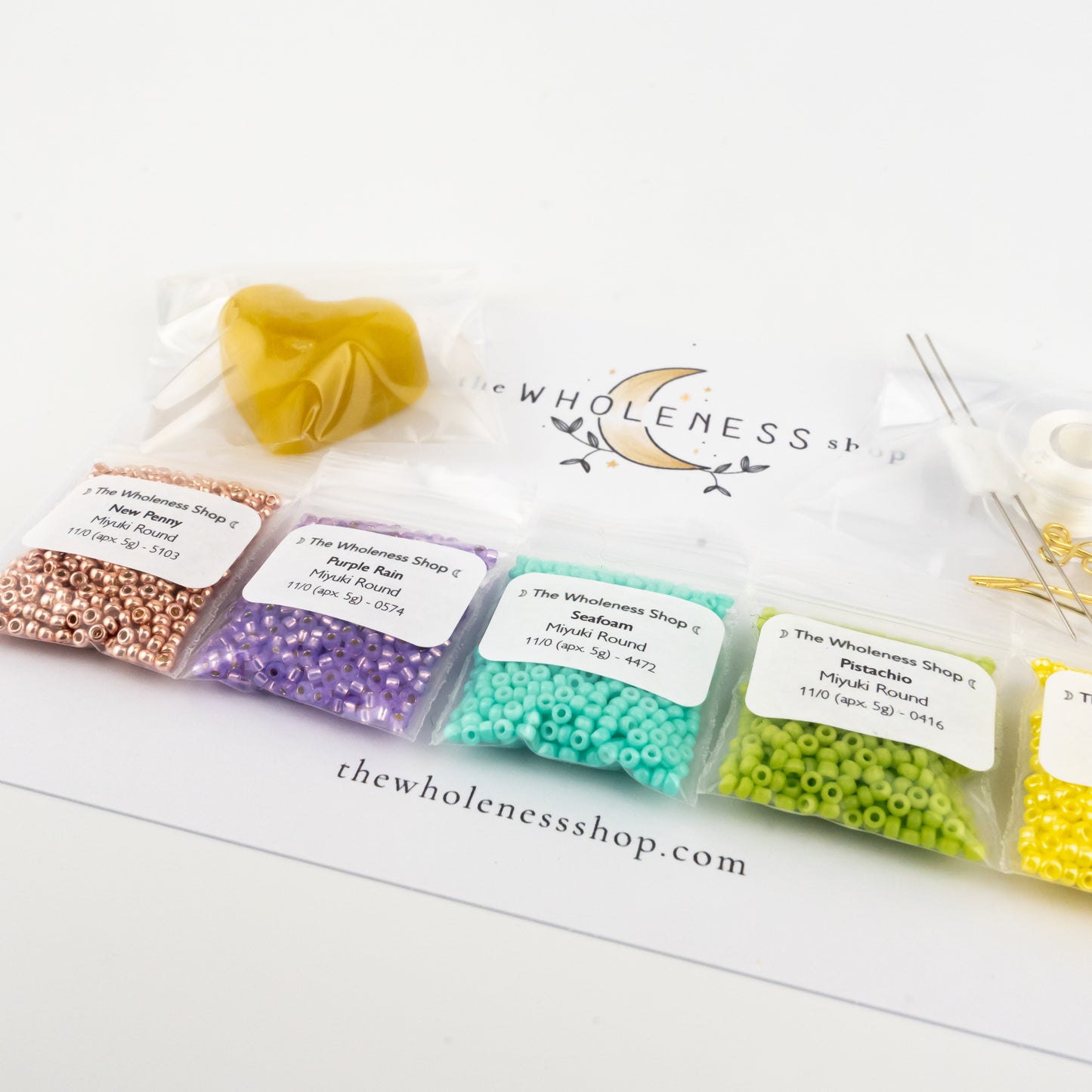 Funfetti Beading Kit | Miyuki Seed Beads | 5g of 5 Vibrant Colors + FREE Pattern