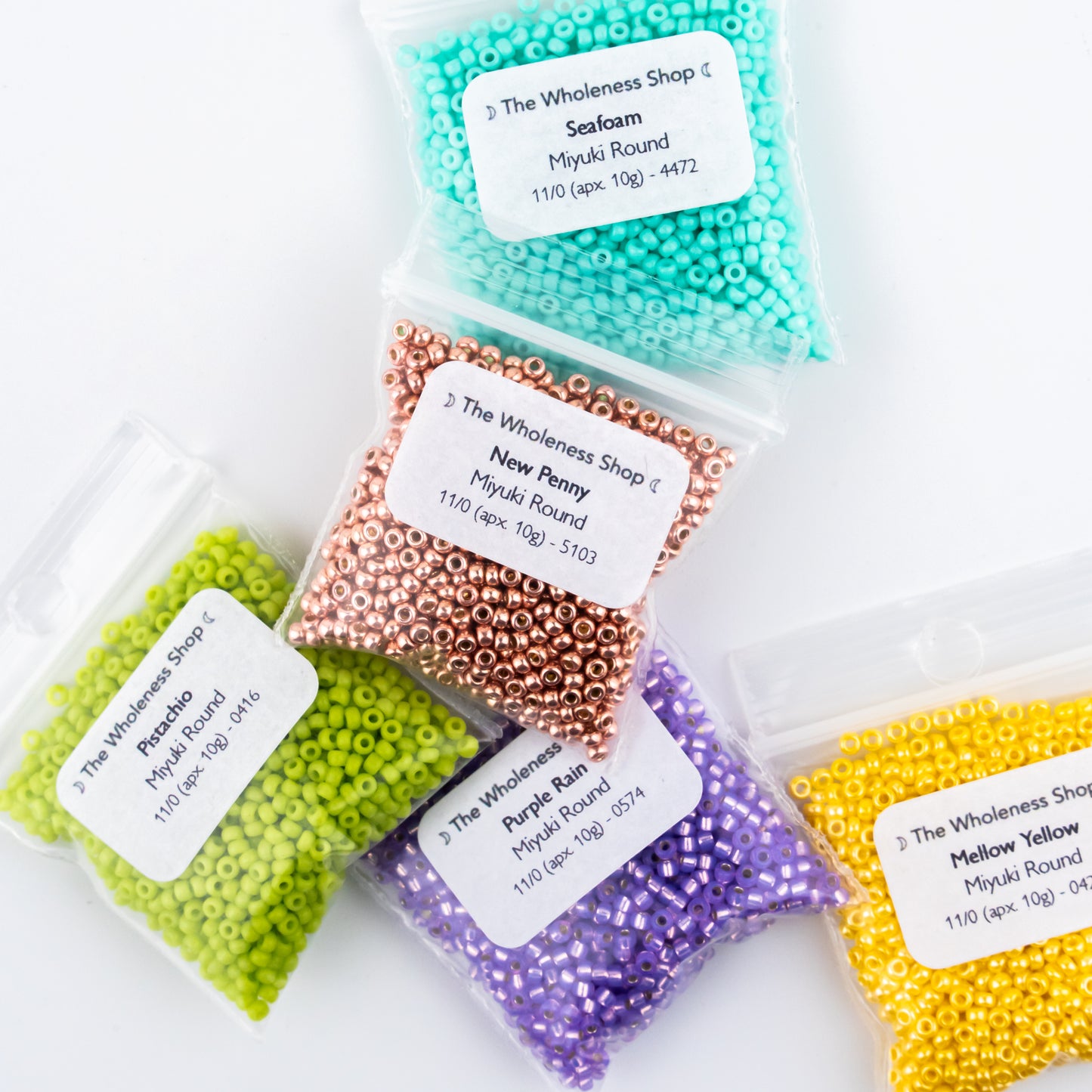 20% Off |Rainbow Sherbet Bead Bundle | 10g of 5 Spring-Ready Colors | Miyuki 11/0 Seed Beads