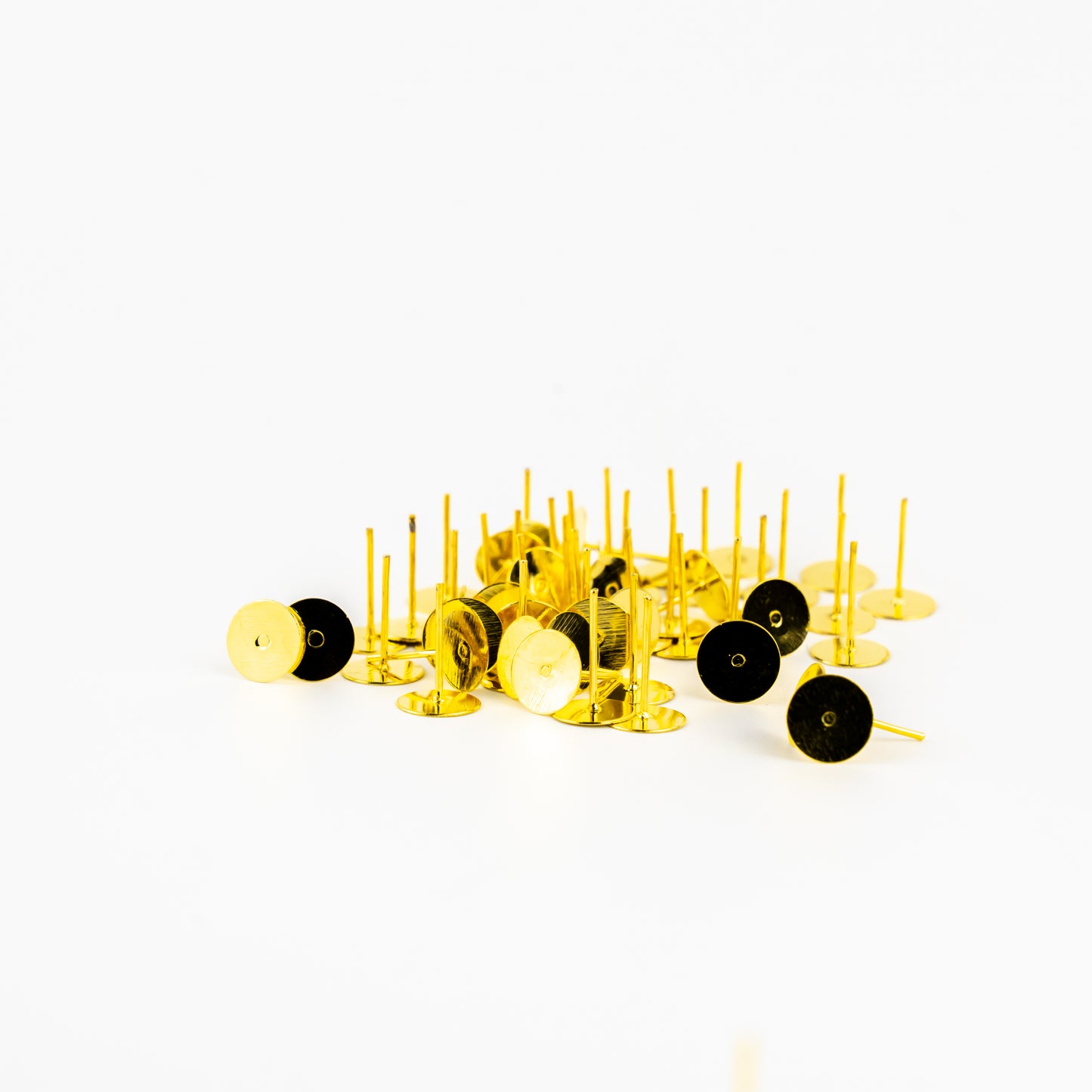 Ear Posts - Gold Plated - 8mm - 10 pcs